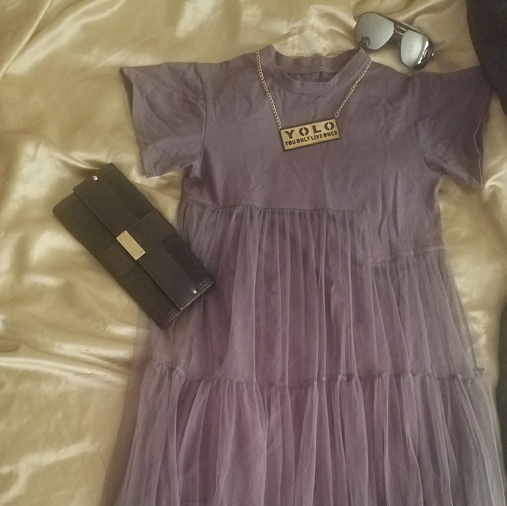 A dress with ruffles